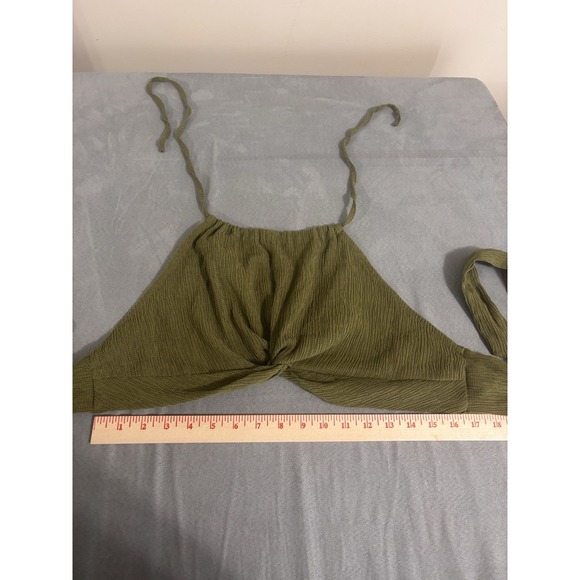 CIDER Womens Sz M Twisted Halter Top Cropped Boho Ethical Simple Y2K Streetwear - Picture 12 of 12